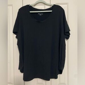 Ava & Viv Black Scoop Neck T-Shirt 3x